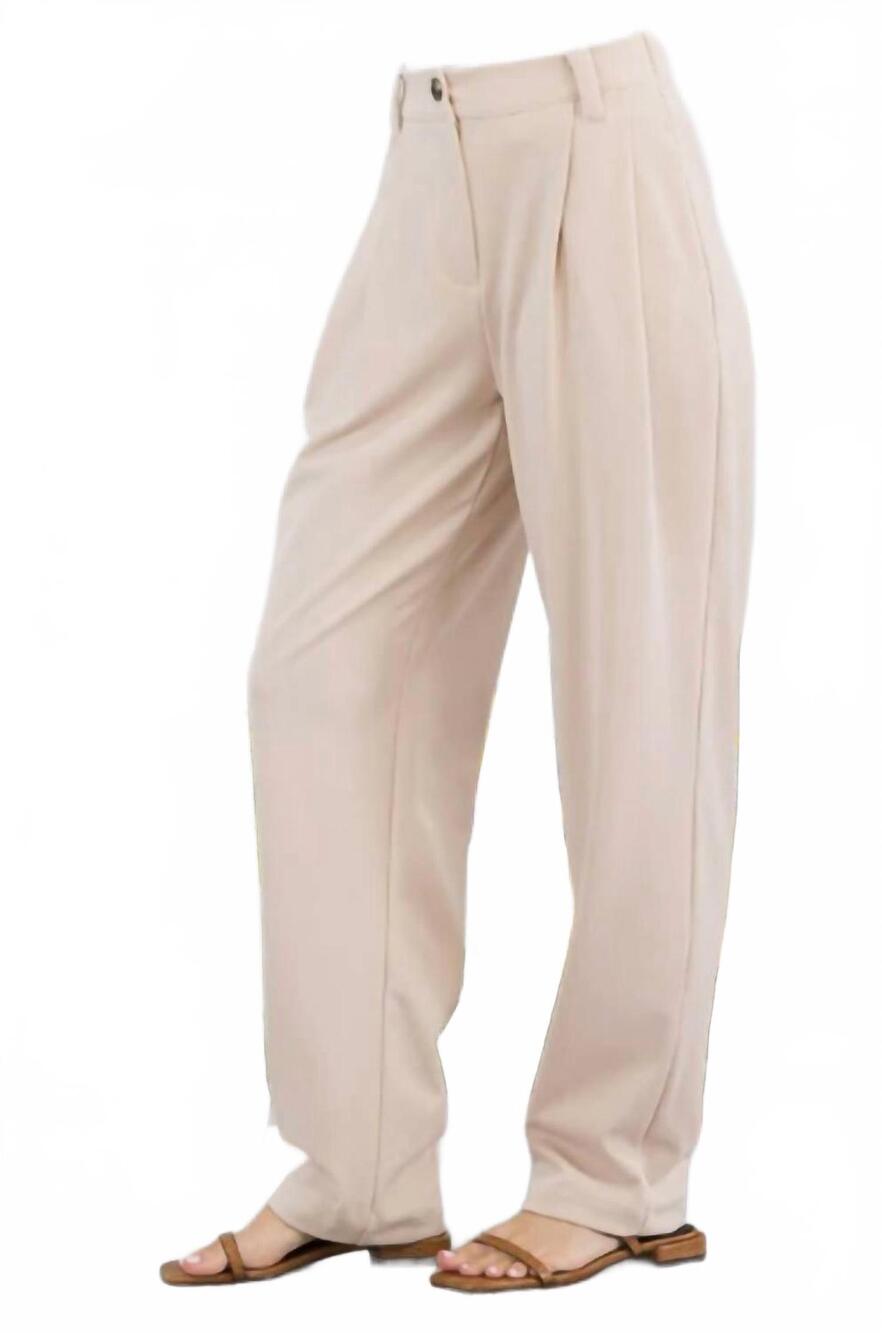 NEW CURRENT AIR high waisted trouser in taupe